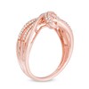 Thumbnail Image 1 of 1/5 CT. T.W. Diamond Overlap Ring in 10K Rose Gold