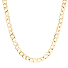Men's 7.0mm Light Curb Chain Necklace in 14K Gold - 20&quot;