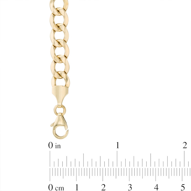 Main Image 2 of Men's 7.0mm Curb Chain Necklace in Hollow 14K Gold - 20"