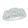 Thumbnail Image 1 of 1 CT. T.W. Diamond Frame Past Present Future® Engagement Ring in 14K White Gold