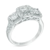 Thumbnail Image 1 of 1 CT. T.W. Diamond Frame Past Present Future® Engagement Ring in 14K White Gold