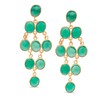 Thumbnail Image 0 of Dyed Green Chalcedony Chandelier Drop Earrings in Sterling Silver and 14K Gold Plate