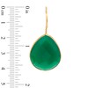Thumbnail Image 2 of Dyed Green Teardrop-Shaped Chalcedony Drop Earrings in Sterling Silver and 14K Gold Plate
