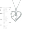 Thumbnail Image 1 of Diamond Accent Intertwined Ribbon Heart Pendant in Sterling Silver