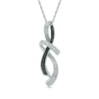 Sirena 1 4 CT. T.W. Diamond Key Pendant in 14K White Gold Zales Outlet