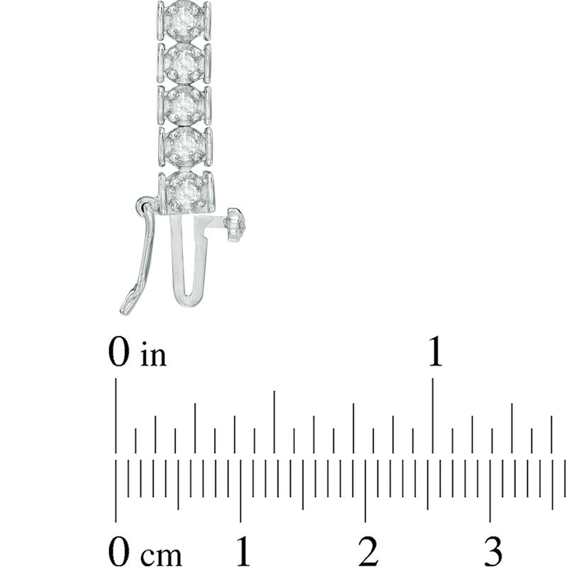 Main Image 2 of 3 CT. T.W. Diamond Tennis Bracelet in Sterling Silver - 7.25"