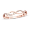 Thumbnail Image 0 of 1/10 CT. T.W. Diamond Loose Braid Anniversary Band in 10K Rose Gold