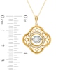 Thumbnail Image 1 of 1/4 CT. T.W. Diamond Frame Vintage-Style Clover Pendant in 10K Gold