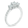 Thumbnail Image 1 of 1 CT. T.W. Princess-Cut Diamond Past Present Future® Engagement Ring in 14K White Gold