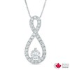 Thumbnail Image 1 of 1/2 CT. T.W. Certified Canadian Diamond Infinity Pendant in 14K White Gold (I/I2)