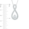 Thumbnail Image 2 of 1/2 CT. T.W. Certified Canadian Diamond Infinity Pendant in 14K White Gold (I/I2)