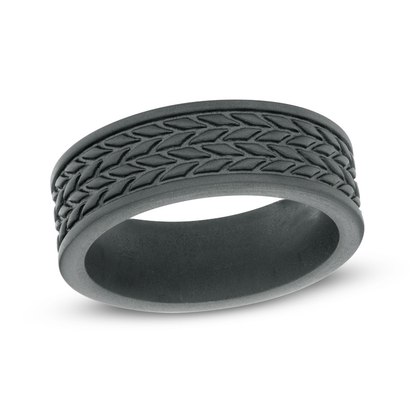 Main Image 1 of Men's 8.0mm Cobalt Tread Pattern Comfort Fit Wedding Band - Size 10