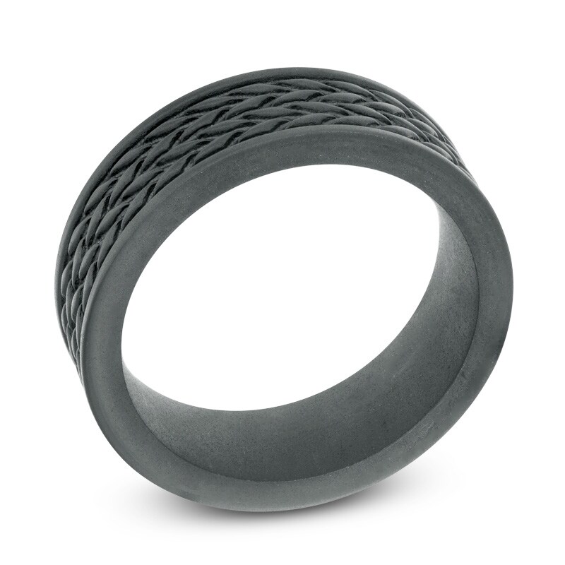 Main Image 2 of Men's 8.0mm Cobalt Tread Pattern Comfort Fit Wedding Band - Size 10