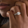 Thumbnail Image 3 of 1/5 CT. T.W. Composite Diamond Frame Promise Ring in 10K White Gold