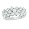 Thumbnail Image 0 of 2 CT. T.W. Diamond Three Row Anniversary Ring in 10K White Gold