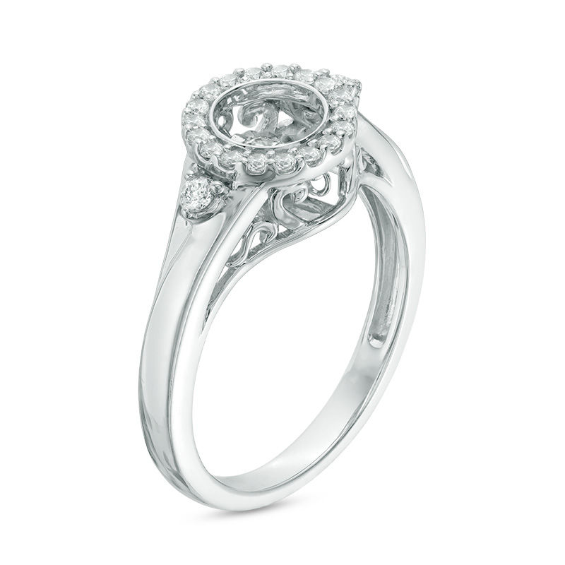 1/4 CT. T.W. Diamond Frame Ring in 10K White Gold