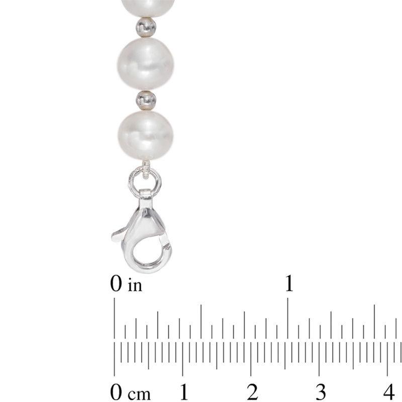 Main Image 2 of 7.5-8.0mm Freshwater Cultured Pearl Strand Necklace in Sterling Silver