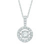 Thumbnail Image 1 of 5/8 CT. T.W. Diamond Circle Pendant in 14K White Gold