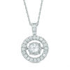 Thumbnail Image 1 of 7/8 CT. T.W. Diamond Circle Pendant in 14K White Gold