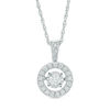 Thumbnail Image 1 of 1/6 CT. T.W. Diamond Circle Pendant in Sterling Silver