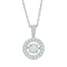 1/6 CT. T.W. Diamond Circle Pendant in Sterling Silver