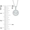 Thumbnail Image 2 of 1/6 CT. T.W. Diamond Circle Pendant in Sterling Silver