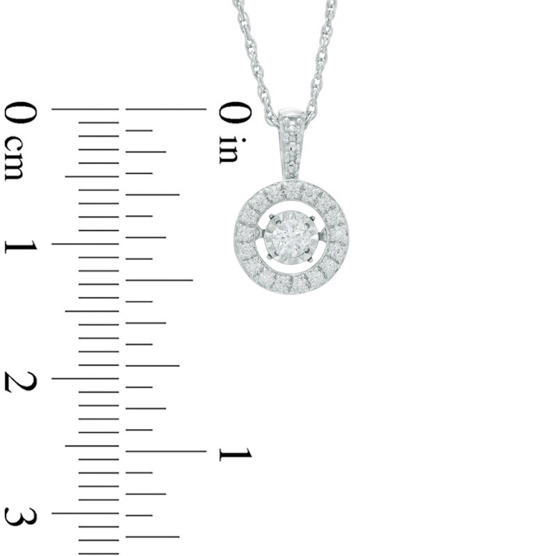 Main Image 2 of 1/6 CT. T.W. Diamond Circle Pendant in Sterling Silver