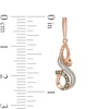 Thumbnail Image 1 of 1/4 CT. T.W. Champagne and White Diamond Looping Drop Earrings in 10K Rose Gold