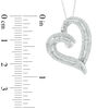 Thumbnail Image 2 of 1/2 CT. T.W. Diamond Looping Tilted Heart Pendant in 10K White Gold