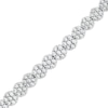 Thumbnail Image 0 of 5 CT. T.W. Diamond Flower Cluster Bracelet in 14K White Gold