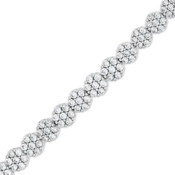 5 CT. T.W. Diamond Flower Cluster Bracelet in 14K White Gold Zales Outlet