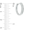 Thumbnail Image 1 of 1/4 CT. T.W. Diamond Channel-Set Hoop Earrings in 14K White Gold