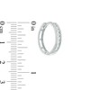 Thumbnail Image 2 of 1/2 CT. T.W. Diamond Huggie Hoop Earrings in 10K White Gold