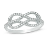 Thumbnail Image 0 of 1/4 CT. T.W. Diamond Infinity Knot Ring in 10K White Gold