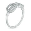 Thumbnail Image 2 of 1/4 CT. T.W. Diamond Infinity Knot Ring in 10K White Gold
