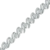 Thumbnail Image 1 of 1/4 CT. T.W. Diamond "S" Tennis Bracelet in Sterling Silver