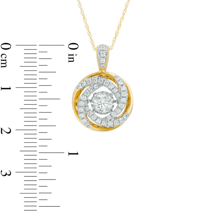 Main Image 2 of 3/4 CT. T.W. Diamond Whirlwind Pendant in 14K Gold