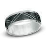 Thumbnail Image 0 of Men's 8.0mm Two-Tone Stainless Steel Comfort Fit Wedding Band - Size 10
