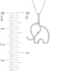Thumbnail Image 2 of 1/8 CT. T.W. Diamond Elephant Pendant in 10K White Gold