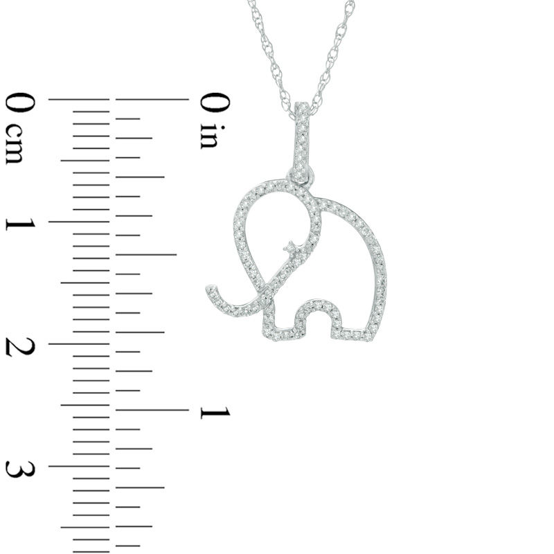 Elephant sales diamond pendant