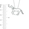 Thumbnail Image 1 of 1/20 CT. T.W. Diamond Galloping Horse Outline Pendant in Sterling Silver