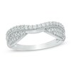 Thumbnail Image 0 of 1/3 CT. T.W. Diamond Vintage-Style Contour Wedding Band in 14K White Gold