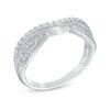 Thumbnail Image 1 of 1/3 CT. T.W. Diamond Vintage-Style Contour Wedding Band in 14K White Gold