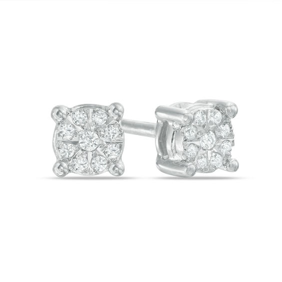 1/10 CT. T.W. Composite Diamond Stud Earrings in Sterling Silver 1/10 CT. T.W. Composite Diamond Stud Earrings in Sterling Silver
