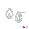 Thumbnail Image 0 of 3/8 CT. T.W. Certified Canadian Diamond Teardrop Earrings in 14K White Gold (I/I2)