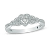 Thumbnail Image 0 of Cherished Promise Collection™ 1/10 CT. T.W. Diamond Heart Promise Ring in 10K White Gold