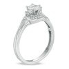 Thumbnail Image 1 of Cherished Promise Collection™ 1/4 CT. T.W. Quad Princess-Cut Diamond Bypass Promise Ring in 10K White Gold