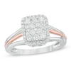 Thumbnail Image 0 of 1/2 CT. T.W. Composite Diamond Rectangle Frame Ring in 10K Two-Tone Gold
