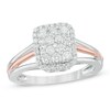 Thumbnail Image 0 of 1/2 CT. T.W. Composite Diamond Rectangle Frame Ring in 10K Two-Tone Gold