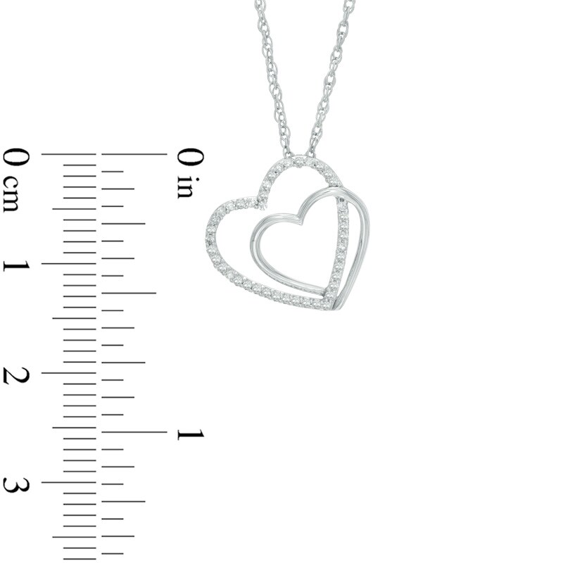 Wang Heart Zales Kindred Heart 1/8 Diamond Double Tilted Heart
